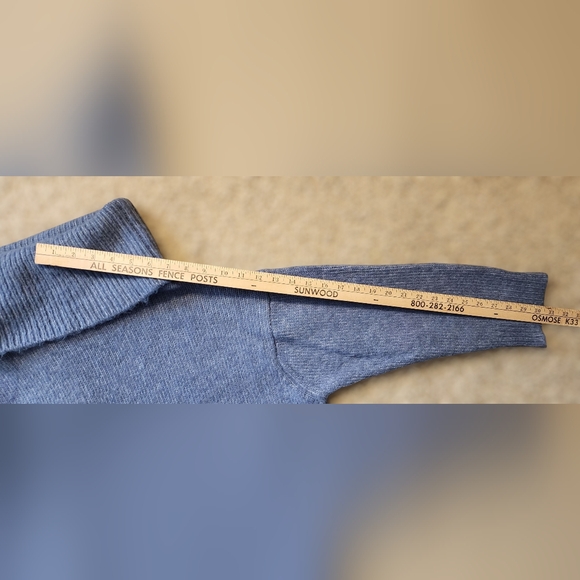 Zara Medium Blue Roll Neck Turtleneck Sweater - Picture 9 of 10